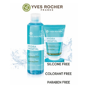 NEW Yves Rocher France Hydra Vegetal Toner & Cleansing Gel Set